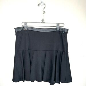 Guess Mini Twirl Skirt with Leather Waistband Black Size 8